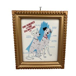 Disney Ink and Paint 101 Dalmatians Pongo Perdita Framed Canvas Ornament